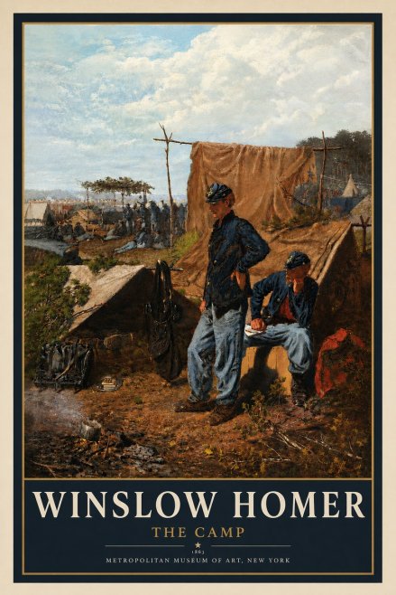 Winslow Homer The Camp No4 - Plakát