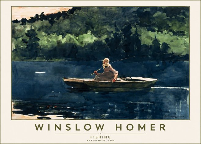 Winslow Homer Fishing No5 - Plakát