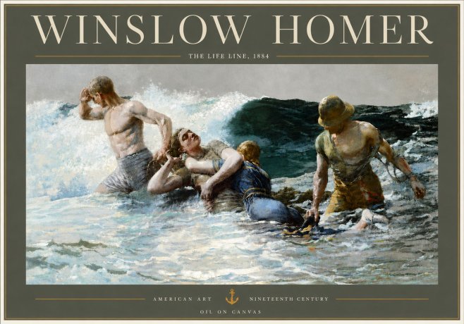Winslow Homer The Life Line No4 - Plakát
