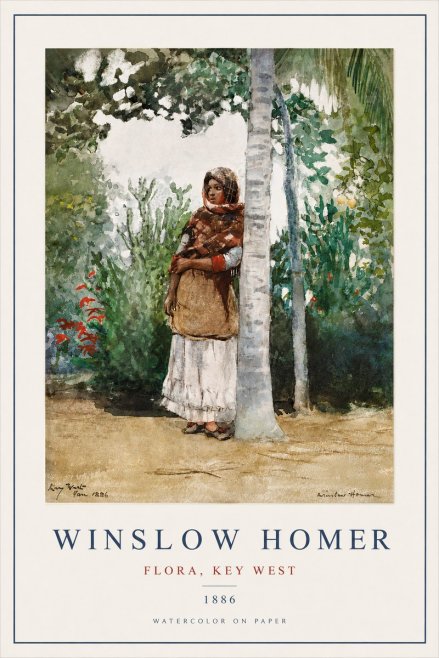 Winslow Homer Flora, Key West No3 - Plakát