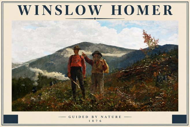 Winslow Homer The Two Guides No5 - Plakát