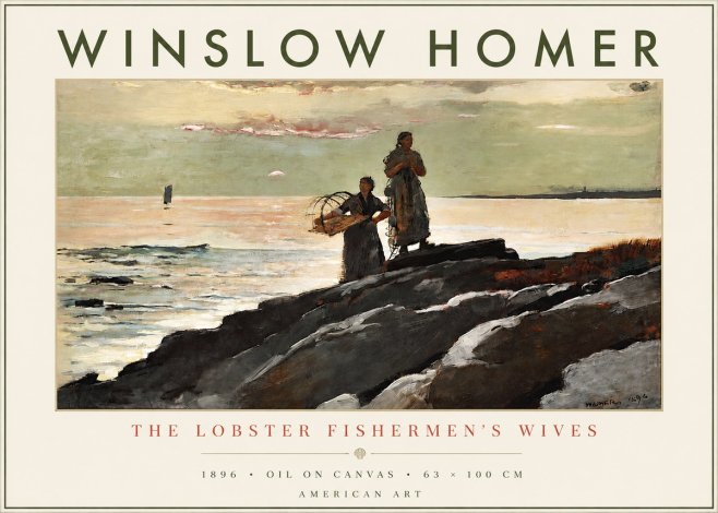 Winslow Homer The Lobster Fishermen's Wives No2 - Plakát