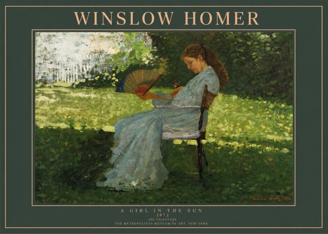 Winslow Homer A Girl in the Sun No2 - Plakát