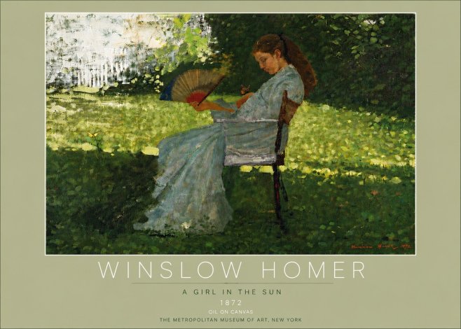Winslow Homer A Girl in the Sun No6 - Plakát