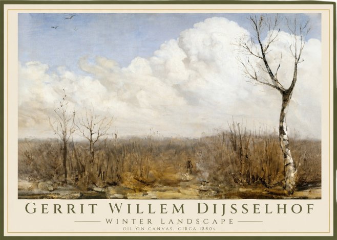 Gerrit Willem Dijsselhof Winter Landscape No3 - Plakát