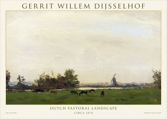 Gerrit Willem Dijsselhof Dutch Pastoral Landscape No1 - Plakát