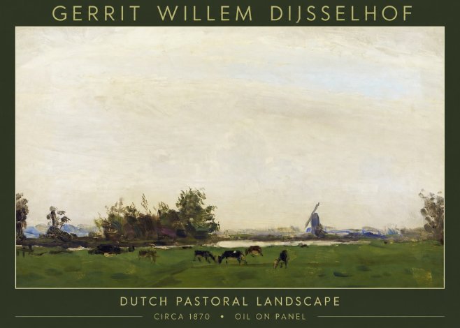Gerrit Willem Dijsselhof Dutch Pastoral Landscape No2 - Plakát