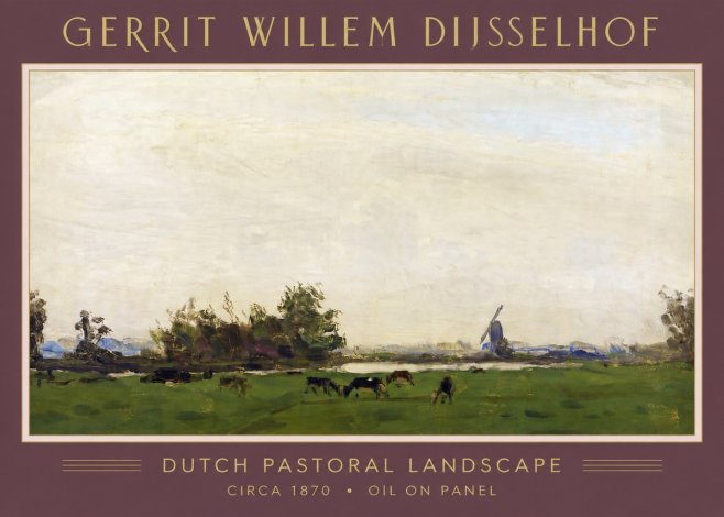Gerrit Willem Dijsselhof Dutch Pastoral Landscape No4 - Plakát