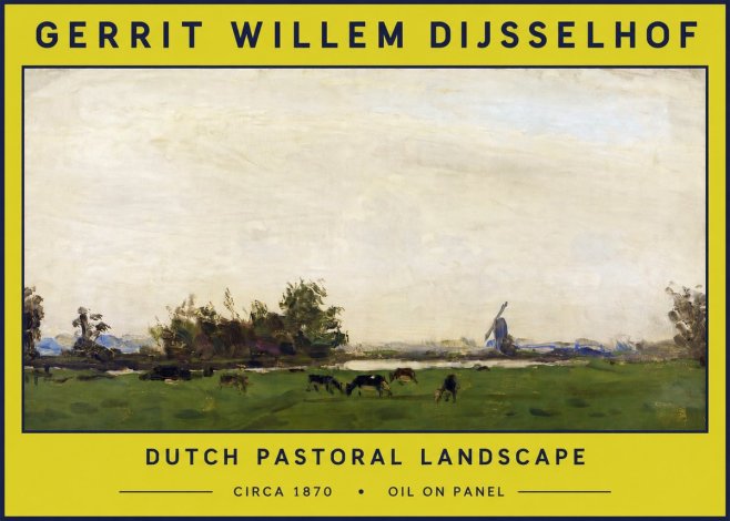 Gerrit Willem Dijsselhof Dutch Pastoral Landscape No5 - Plakát