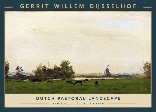 Gerrit Willem Dijsselhof Dutch Pastoral Landscape No6 - Plakát