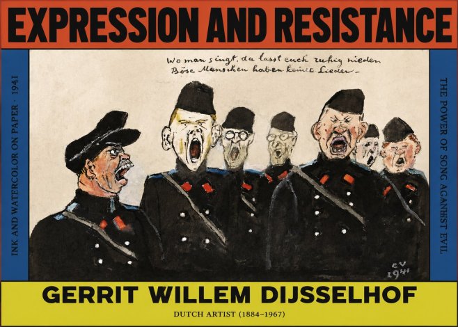 Gerrit Willem Dijsselhof Where Men Sing, There You May Rest in Peace; Evil People Have No Songs. No2 - Plakát