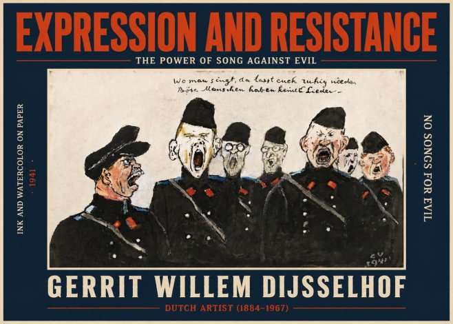 Gerrit Willem Dijsselhof Where Men Sing, There You May Rest in Peace; Evil People Have No Songs. No5 - Plakát