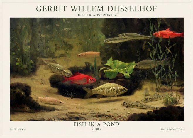 Gerrit Willem Dijsselhof Underwater Study of Freshwater Fish No6 - Plakát