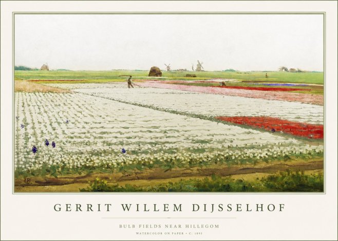 Gerrit Willem Dijsselhof Bulb Fields Near Hillegom No1 - Plakát