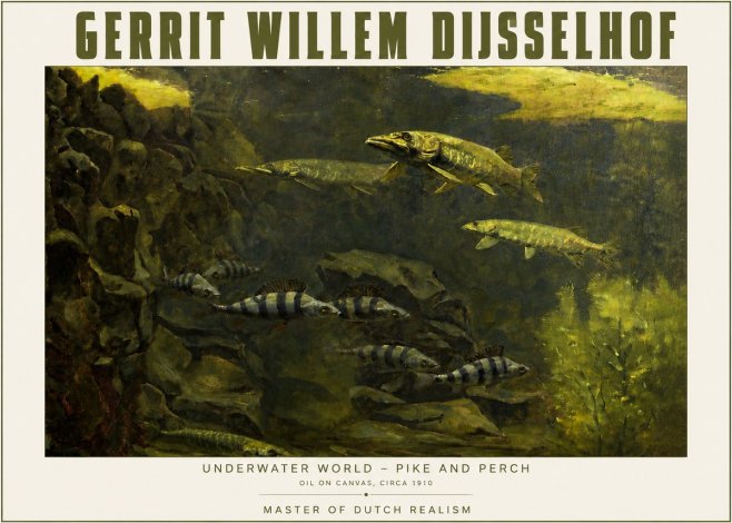 Gerrit Willem Dijsselhof Underwater Life No5 - Plakát