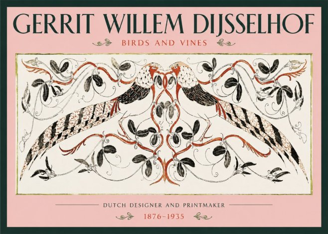 Gerrit Willem Dijsselhof Ornamental Design with Birds and Foliage No3 - Plakát
