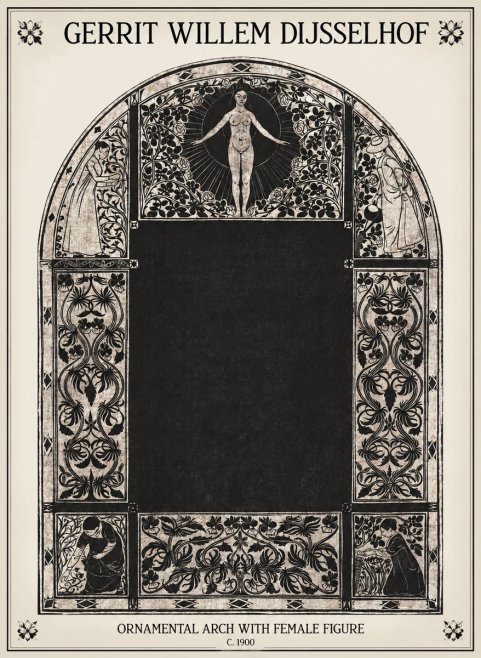 Gerrit Willem Dijsselhof Ornamental Composition - Design for a Printed Panel No2 - Plakát