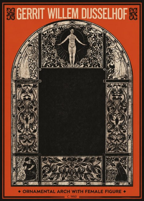 Gerrit Willem Dijsselhof Ornamental Composition - Design for a Printed Panel No3 - Plakát