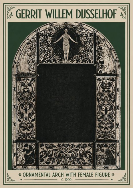 Gerrit Willem Dijsselhof Ornamental Composition - Design for a Printed Panel No4 - Plakát
