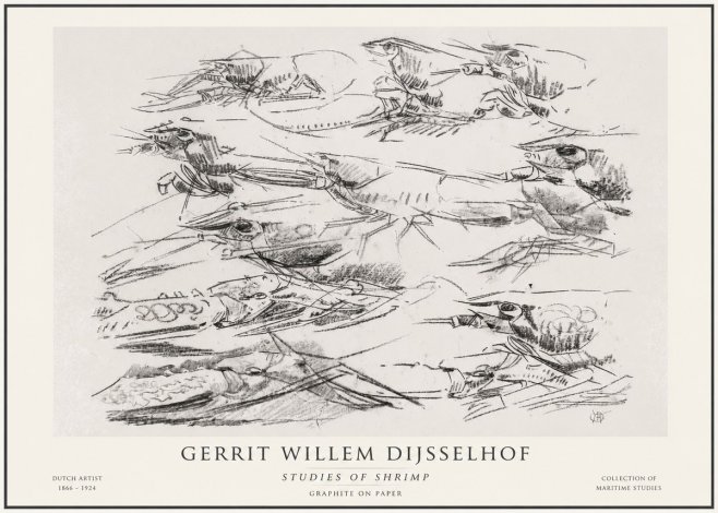 Gerrit Willem Dijsselhof Studies of Birds in Motion No6 - Plakát