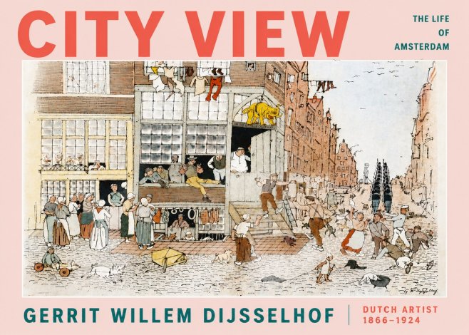 Gerrit Willem Dijsselhof Street Scene in Amsterdam No5 - Plakát