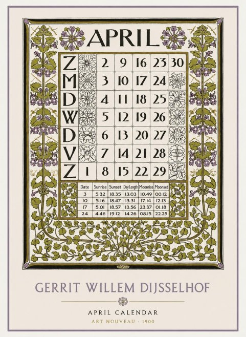 Gerrit Willem Dijsselhof April No2 - Plakát