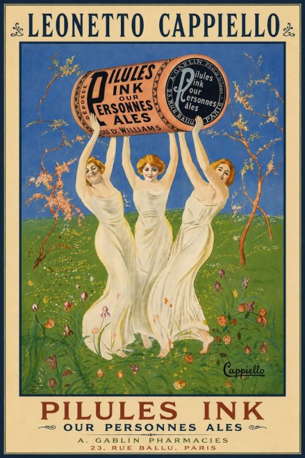 Leonetto Cappiello Pilules Ink Our Personnes Ales No5 - Plakát