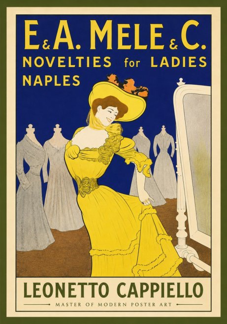 Leonetto Cappiello E.&a. Mele & C. Novelties for Ladies Naples No4 - Plakát