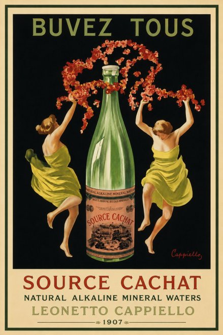Leonetto Cappiello Source Cachat No3 - Plakát