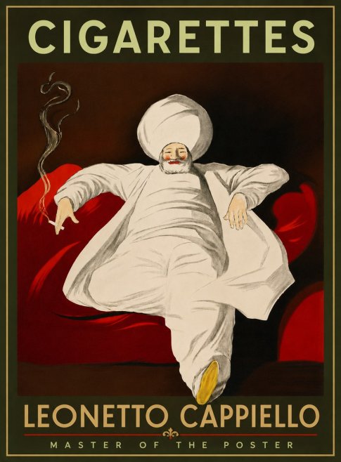 Leonetto Cappiello Cigarettes No5 - Plakát