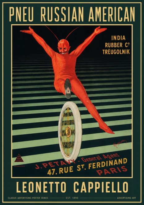 Leonetto Cappiello Pneu Russian American No2 - Plakát