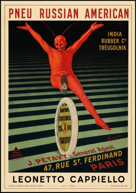 Leonetto Cappiello Pneu Russian American No3 - Plakát