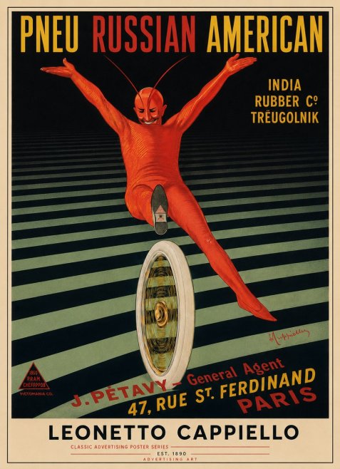 Leonetto Cappiello Pneu Russian American No4 - Plakát