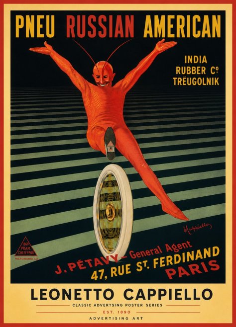 Leonetto Cappiello Pneu Russian American No5 - Plakát