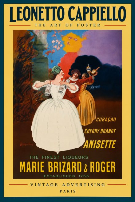 Leonetto Cappiello Marie Brizard & Roger - the Finest Liqueurs No3 - Plakát