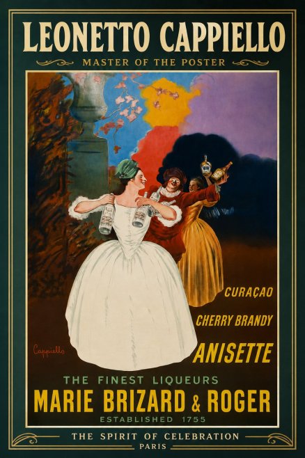 Leonetto Cappiello Marie Brizard & Roger - the Finest Liqueurs No4 - Plakát