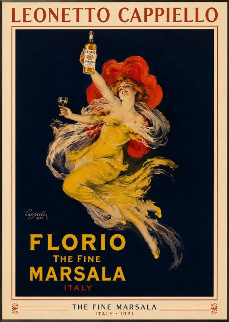 Leonetto Cappiello Florio the Fine Marsala No3 - Plakát
