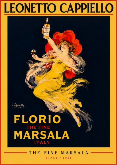 Leonetto Cappiello Florio the Fine Marsala No5 - Plakát