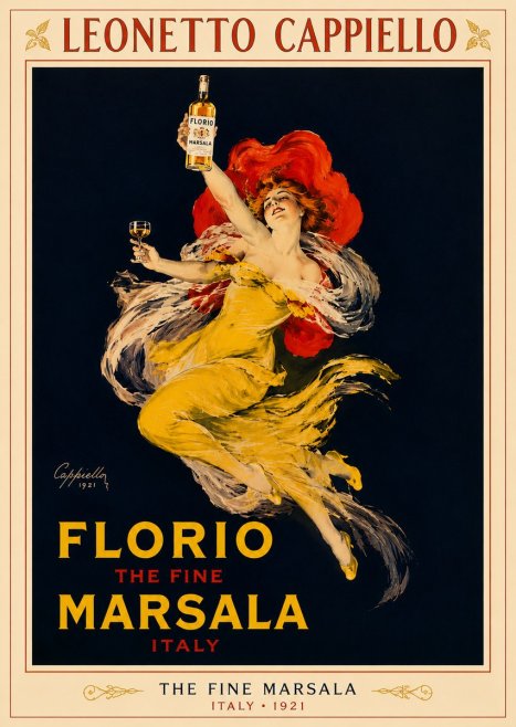Leonetto Cappiello Florio the Fine Marsala No6 - Plakát