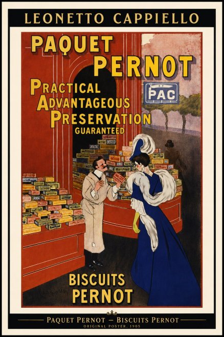 Leonetto Cappiello Paquet Pernot – Biscuits Pernot No2 - Plakát