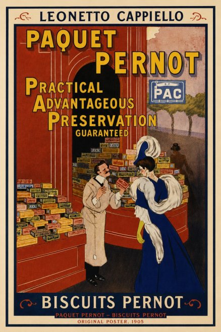 Leonetto Cappiello Paquet Pernot – Biscuits Pernot No3 - Plakát