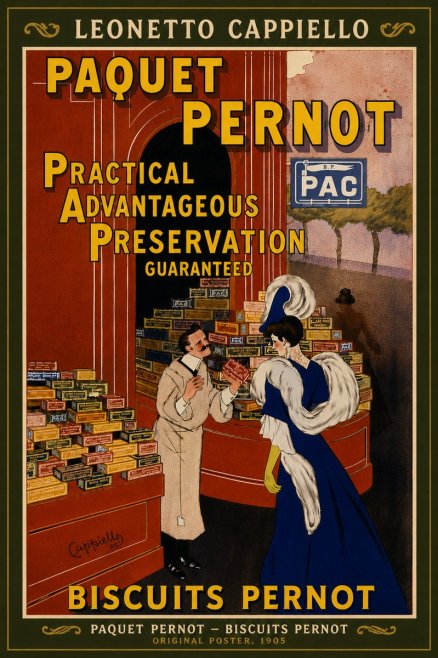 Leonetto Cappiello Paquet Pernot – Biscuits Pernot No6 - Plakát