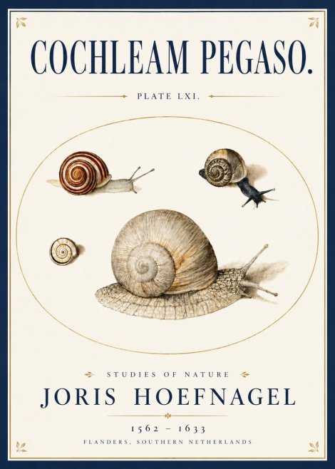 Joris Hoefnagel The Four Snails No6 - Plakát