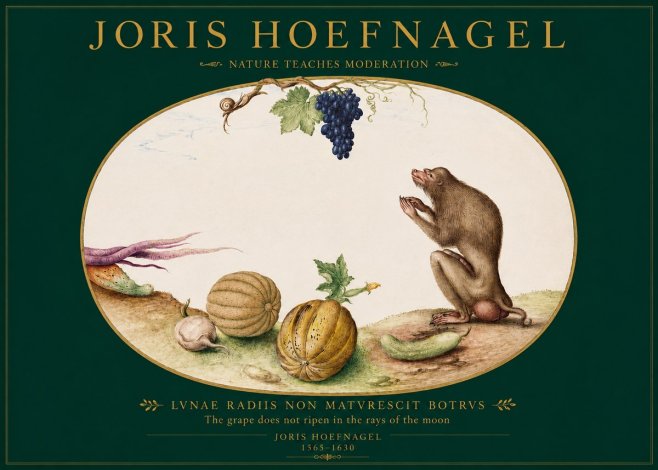 Joris Hoefnagel Nature Teaches Moderation No2 - Plakát