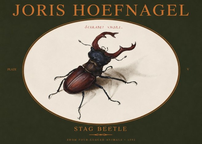 Joris Hoefnagel Stag Beetle No2 - Plakát