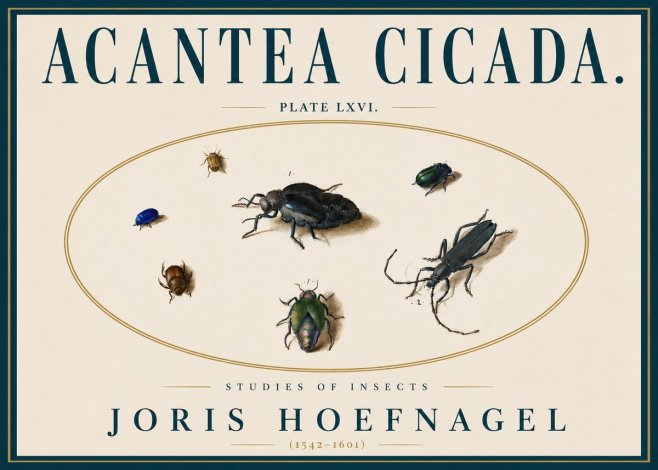 Joris Hoefnagel Acanthia Cicada No6 - Plakát