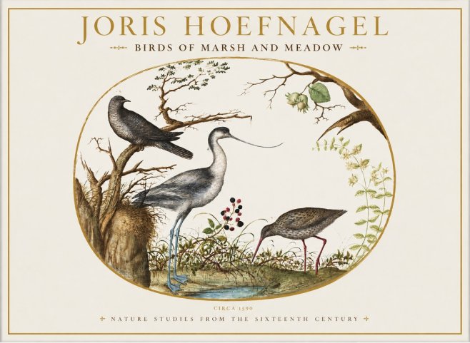 Joris Hoefnagel Birds of Marsh and Meadow No1 - Plakát