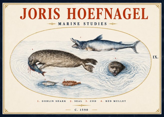 Joris Hoefnagel Marine Studies No5 - Plakát