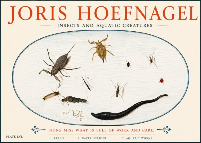 Joris Hoefnagel Insects and Aquatic Creatures No5 - Plakát