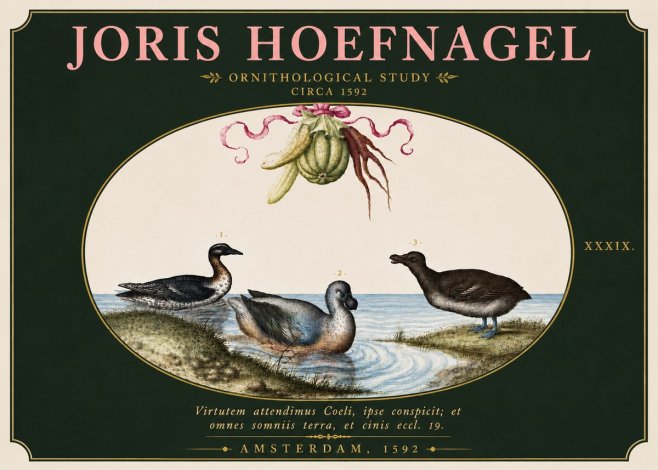Joris Hoefnagel Ornithological Study No6 - Plakát